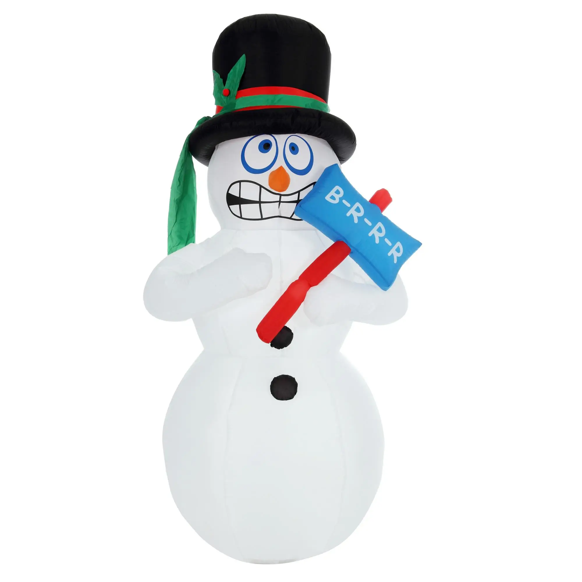 180Cm Inflatable Snowman Shivering With Lights Christmas Decoration