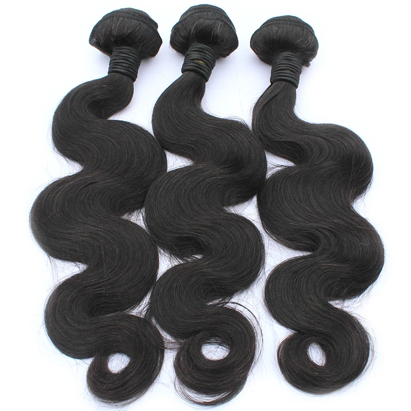 

Wholesale 100 Human Hair Weaving Bundles Unprocessed Virgin Brazilian Body Wave, Natural color