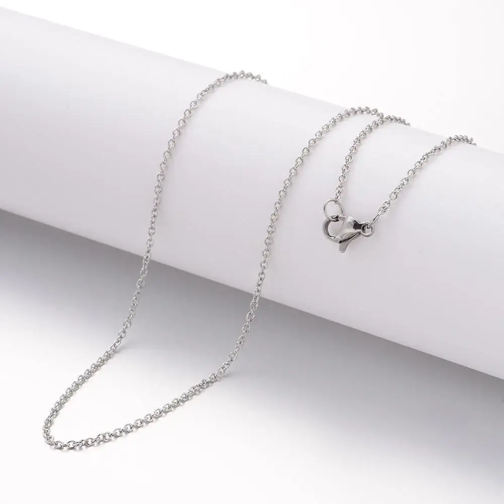 

PandaHall 304 Stainless Steel Necklace Making Cross Chains, Stainless steel color