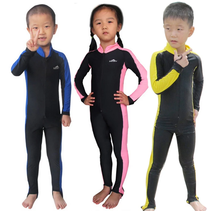 

Sbart Children's lycra one piece swimsuit upf50+ breathable wetsuit quick dry surf suit free divng suit, Design your own wetsuit