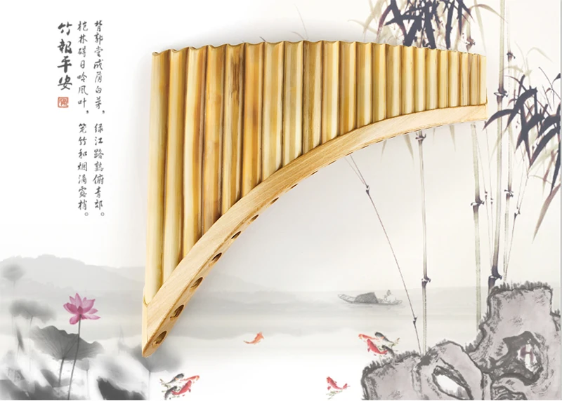 22 Pipes Reed Chinese Folk Musical Instrument Pan Flute Wind Instrument