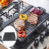 Home Outdoor Garden Cookware Pre-Seasoned Cast Iron Reversible Grill Griddle BBQ Grill Plate