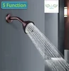 2018 Hot Sell 5 Function Rain Massage Wall Mount Fixed Shower Head ABS Oil-Rubbed