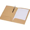 A3/A5 Size Customized Brown Kraft Paper Cardboard Presentation Folder For Office Supplies