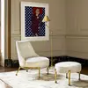 Stainless Steel Gold Base Sphere And Cone Legs Living Room Side Chair