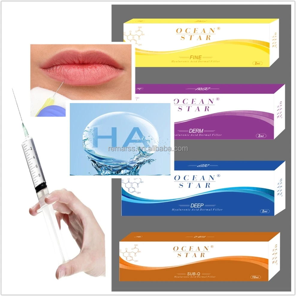 

2019 free shipping 2ml FINE/DERM/DEEP Ocean Star Hyaluronic acid dermal filler