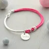 Custom cotton string bracelet with Custom Logo Charms
