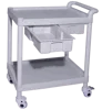 Treatment medical trolley high quality clinic tray stand with two post