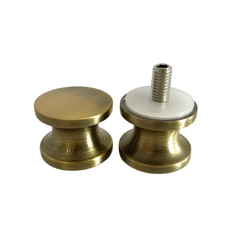 Th0242 Dia 30mm Brass Double Sided Screwed Puller Knob For Glass