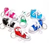 Fashion Mini canvas shoes key ring /pendant 7.5CM crafts simulation doll shoes key chain/cloth shoe keychain