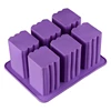 hot sell 6 cavity Rectangle silicone Handmade Soap Mold Silicone Mold for Making Soap Candy Chocolate Cake