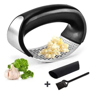 Image of 2019 new design Good Quality Food Grade Stainless Steel 304 handle garlic press/garlic press rocker