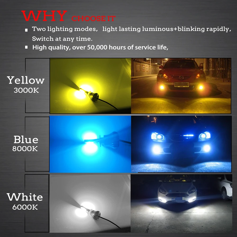 Auto Car Accessories Fog Light Led H3 40w 6000k White Car Fog Lights Led Car Fog Lamp For Toyota