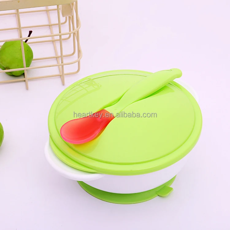 

Non Slip Suction Baby Feeding Bowl Set With Lid Spoon, Custom