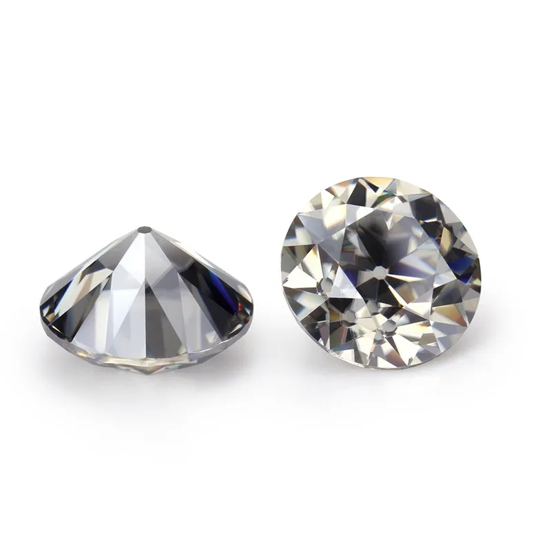 灰色moissanite 圆形旧欧洲切割实验室创建的宝石