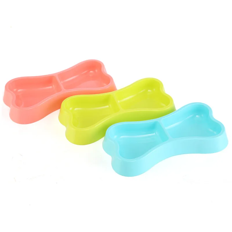 

JY296New Arrival pretty bone pattern Dog Water Bowl Double Pet Bowls, As photo