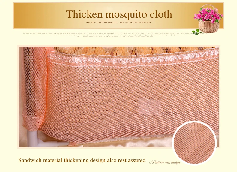 Long lasting durable lace design u shape home indoor family environmental friendly mosquito bed net