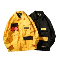 

new design fashion Multi-pocket cargo man tooling oversized jacket men casual retro american casual wear casual jacket