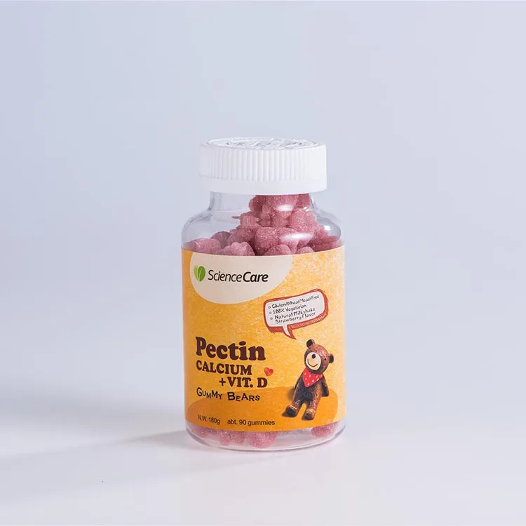 Pectin Kids Bear Halal 180g Gummy Calcium And Vitamin D Gummy Private