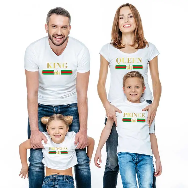 

Custom cotton t shirt printing family matching clothing