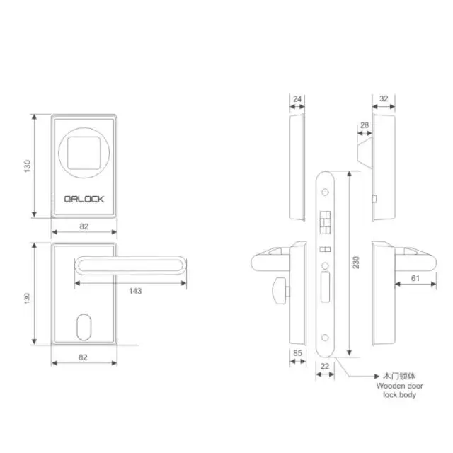 
Digital Hotel Door Lock Devices Opened With QRcode 