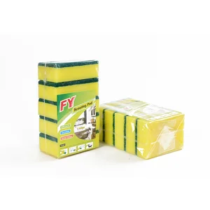 Image of Wholesale Heavy Duty Kitchen Cleaning Sponge Scrubber High Density Antibacterial Foam Sponge