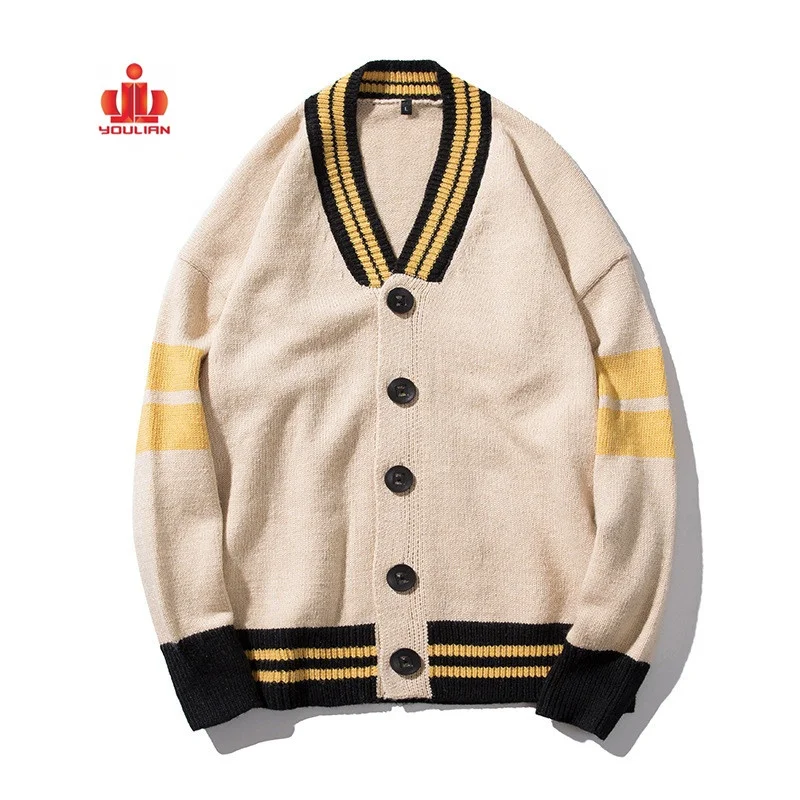 

Cotton wool long cashmere knitted yellow knitwear double breasted kimono  knit cardigan men sweater