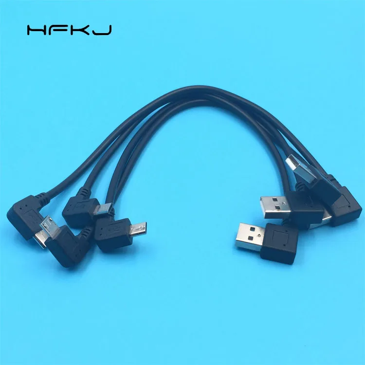 

Left Angle USB2.0 (Type-A) Male to micro usb Male Left Charge Cable, Black