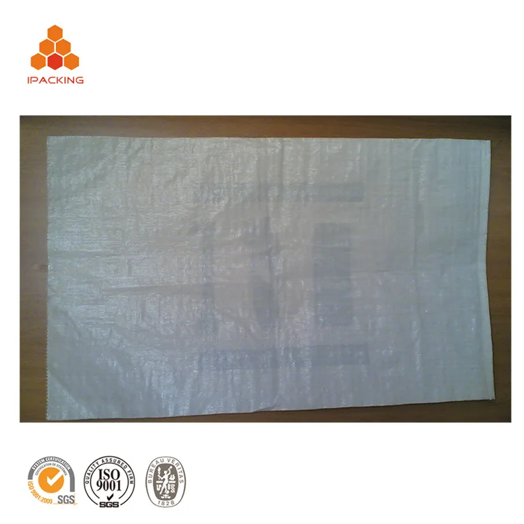 
50kg transparent empty plastic feed sack 20kg polypropylene woven bags 25 kg 50 kg with custom design 