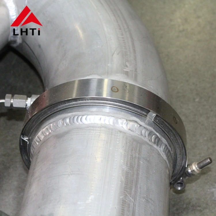 3.0inch titanium v band clamp Flange set with two titanium gr2 flange and one pcs ss 304 pipe clamp
