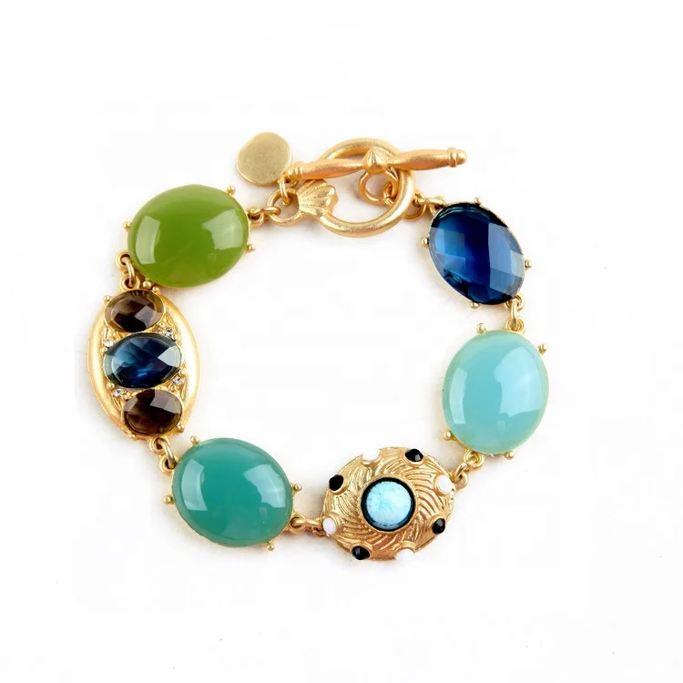 

Female fresh fashion water drop metal gold bracelet jewelry gem statement bracelets, Picture