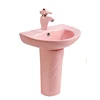 Ceramic sanitary ware pedestal basin child school bathroom basin with pedestal