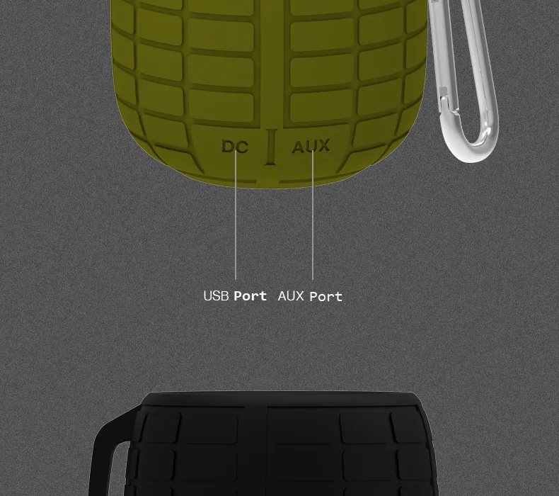 Bluetooth Wireless Portable Mini Waterproof Smart Outdoor Hand Grenade Bomb Speaker