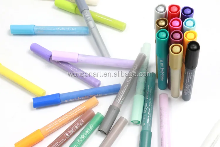 Ready To Ship Sta Acrylic Paint Marker 24 Colors Set Permanent Drawing