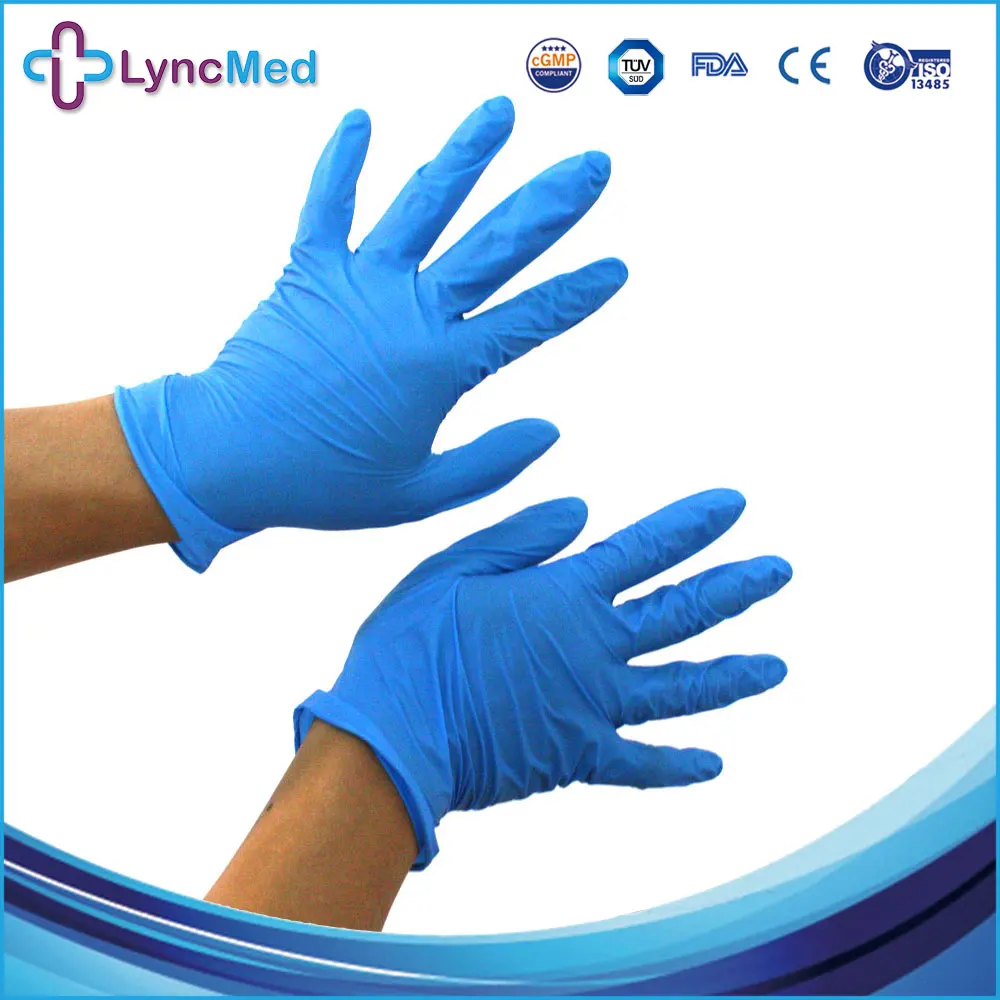 
Cheap powder free disposable nitrile coated exam latex free gloves 