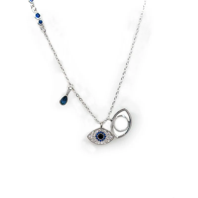 

Manufacturers Spot Wholesale Hot Austrian Crystal Devil Eye Clavicle Necklace