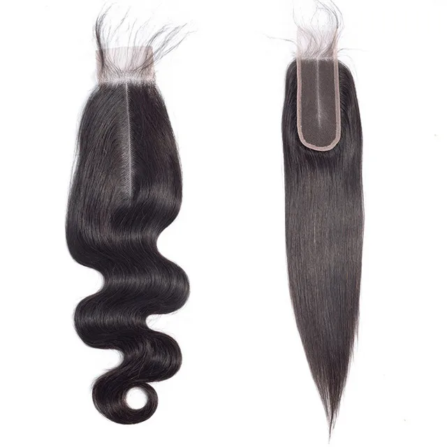 

Excellent Quality 2x6 Silky Straight Middle Part Human Hair Closure, Natrual color
