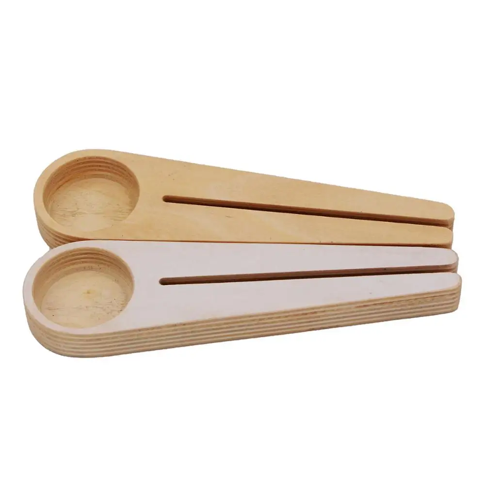 

Handmade Tableware Custom Logo Wood Coffee Spoon With Clip Function, Natural