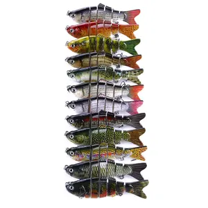 Hengjia new arrival 18g/10cm 6# fishing lure 6 segment jointed swimbait