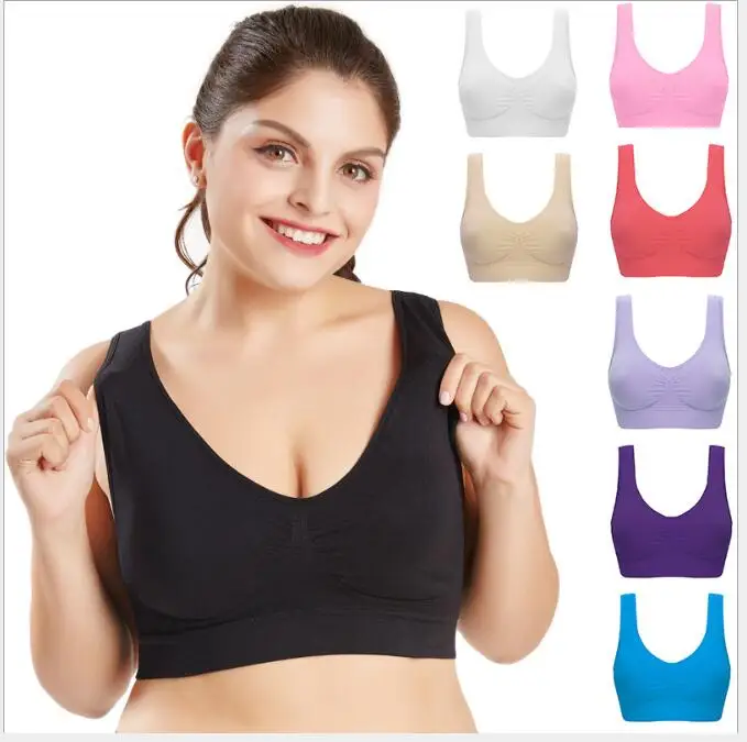 

Ultra-thin large size bra fat 220 kg large size seamless sports bra full cup adjustable bra, As picture