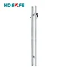 glass door ladder pull handle with locks