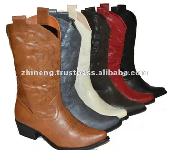 calf high western boots