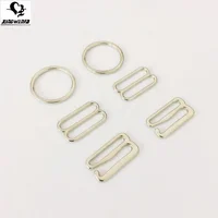 

15mm Swimwear metal accessories silver zinc alloy bra strap adjuster ring and slider