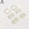 15mm Swimwear metal accessories silver zinc alloy bra strap adjuster ring and slider