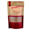 Kraft Paper Heat Seal Stand Up Pouches Manufactures Kraft Paper Bag with Window and Zipper