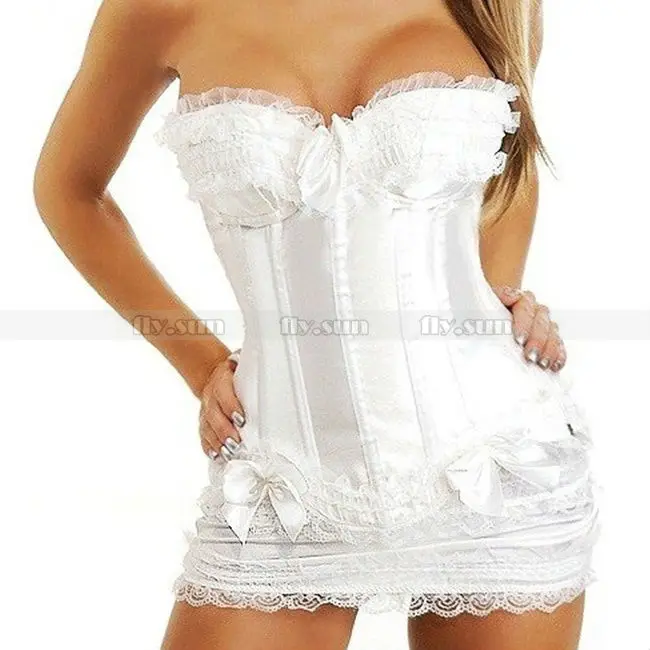 white corset mini dress