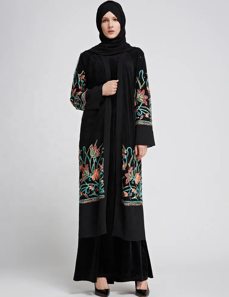 

Factory Outlet High-quality 2019 New Arrivals Abaya Muslim Embroidery Gauze Women Long Dresses