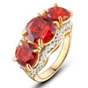 Novel build your own engagement unique fashion ruby gold ring