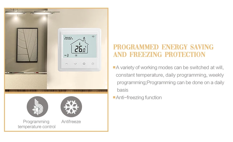 Thermostat for Floor Heating System With Sensor Remote Zigbee Wireless Tuya IOS Android - ANKUX.COM