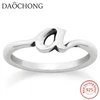 Yiwu Daochong Latest Style Real Pure Sterling Silver Alphabet Script Initial Ring